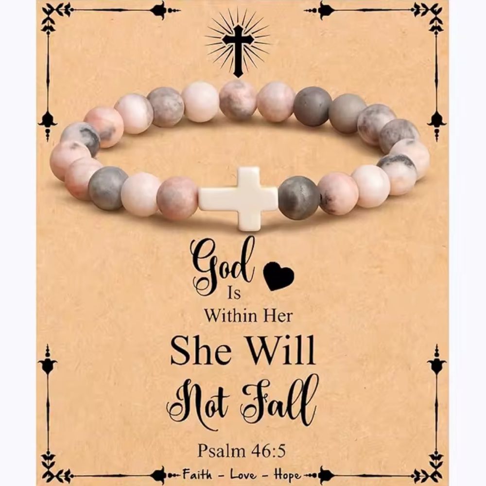 God is within her bracelet